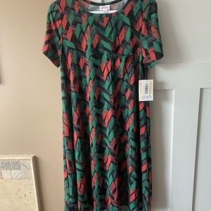 LuLaRoe Small Chevron Carly Dress